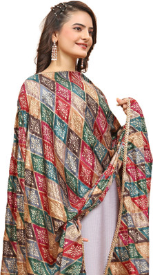 Sekmany Silk Blend Printed Women Dupatta