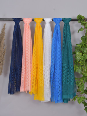 Nakoda Creation Net Self Design Women Dupatta