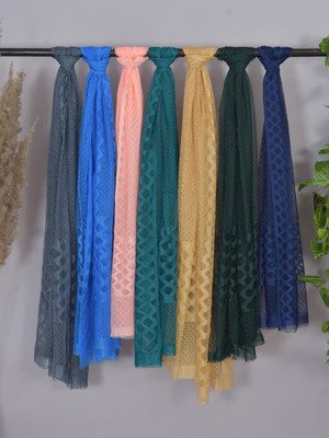 Nakoda Creation Net Self Design Women Dupatta