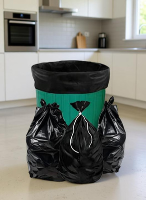 Wonderland dustbin bag OXO - Biodegradable Garbage Bags 19 X 21 Inches Plastic Dustbin(Black)