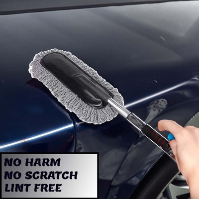 BLESSING Blessing Car Cleaning Brush Mop Adjustable Car Duster Wet and Dry Duster CC_B Vehicle Interior Cleaner(1)