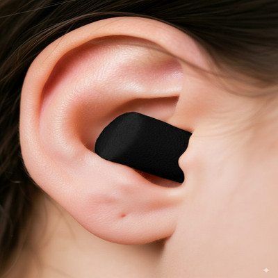 Soft Foam earplug for sleeping, studying, meditation Ear Plug(Black)