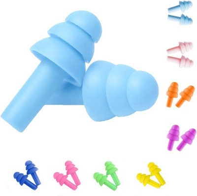 Lmd Earplugs Noise Reduction for Swimming Airplanes Musicians Concerts Silicone Ear Plug(Multicolor)