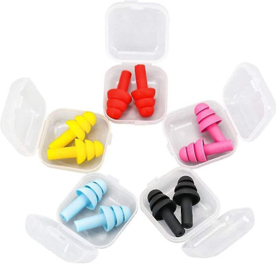 Kaurgous Silicone Ear Plugs for Sleeping Soft Waterproof Noise Canceling Ear Plug(Multicolor)