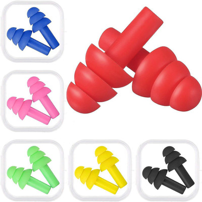 ZIRAK Soft Silicone Noise Reduction Ear Plugs For Meditation Swimming Ear Plug(Multicolor)