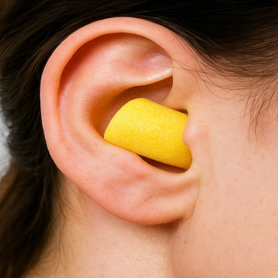 Soft Foam earplug for sleeping, studying, meditation Ear Plug(Yellow)