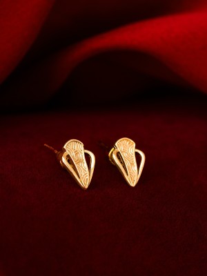 Vermont Minimal Golden Stud dailywear officewear latest design Brass Stud Earring