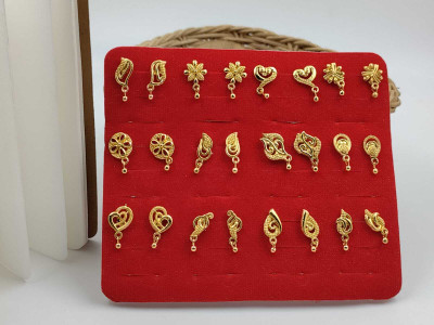 Om Krishiv Collection Niva Fashion Beads Brass Stud Earring