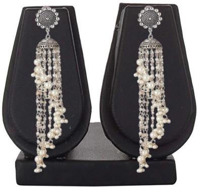 Shivarth Afghani Style Oxidised Pearl Earring Jhumka Jhumki For Girls Women Beads, Pearl Alloy Clip-on Earring, Earring Set, Huggie Earring, Jhumki Earring, Stud Earring