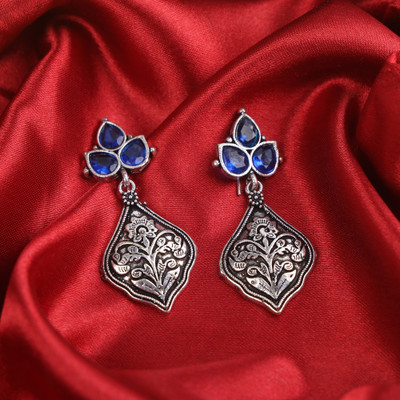 Foxy Trend Buy Silver-Plated Earrings with Crystal Stones – Fashionable Jewelry for Women Brass Stud Earring