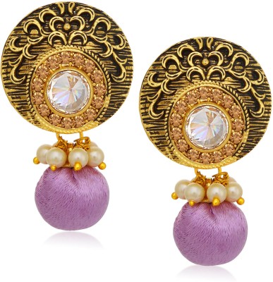 Sukkhi Glitzy LCT Gold Plated Pearl Dangle Earring Pearl Alloy Drops & Danglers