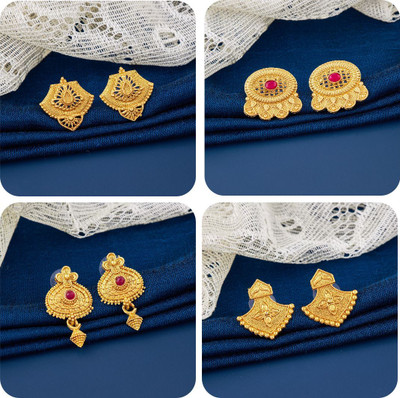 Makezak bestseller Combo of 4 Traditional Brass Earring Set