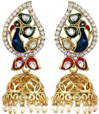 Divastri Stylish latest design party wear jewellery Alloy Jhumki Earring