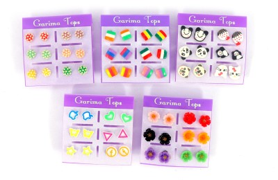 Shivarth Artificial Stud Earrings Tops For Girls & Women Beads Plastic Stud Earring