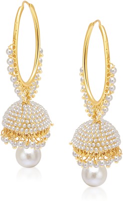 Sukkhi Sukkhi Gorgeous Gold Plated Pearl Jhumki For Women Pearl Alloy Jhumki Earring