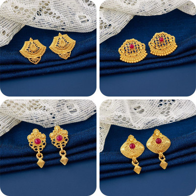 Makezak bestseller Combo of 4 Traditional Brass Earring Set