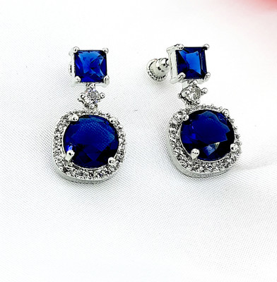 JIYANSHI ENTERPRISE BLUE SWEETU Diamond Alloy Earring Set