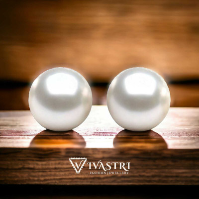 VIVASTRI Vivastri's Premium Crystal Pearl Water Droplet Earrings For Women & Girls Pearl Alloy Stud Earring