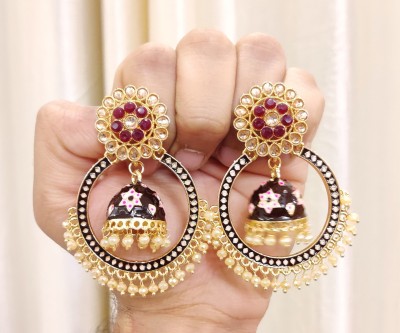 JEWERICHE Charismatic Meenabali Bridal Earring For Girls & Women Alloy Jhumki Earring, Chandbali Earring