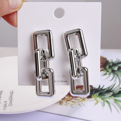AVR JEWELS Korean Geometric Wild Drop Earrings 2 Pcs/Set Metal Earring Set