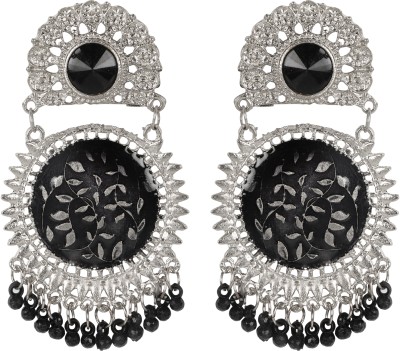 Nirvani Trendy leaf design earring for women and girl's German Silver Chandbali Earring