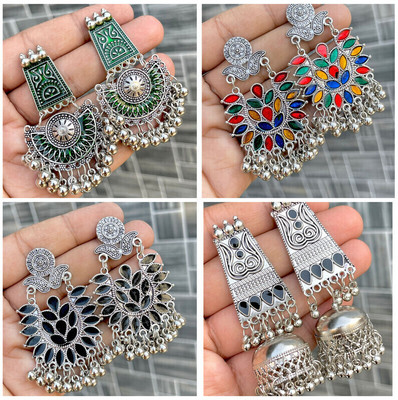 Beads, Pearl Alloy Jhumki Earring, Stud Earring, Drops & Danglers