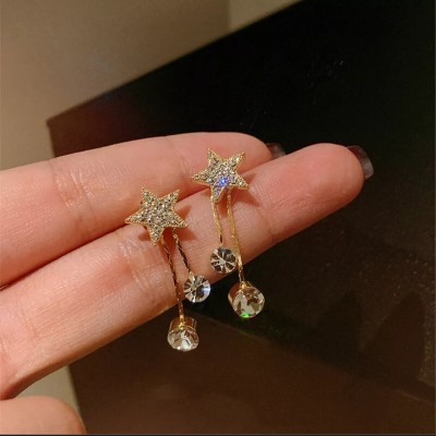 AVIRA ENTERPRISES Korean Stud Star Tassel Earring For Women and Girls Alloy Stud Earring