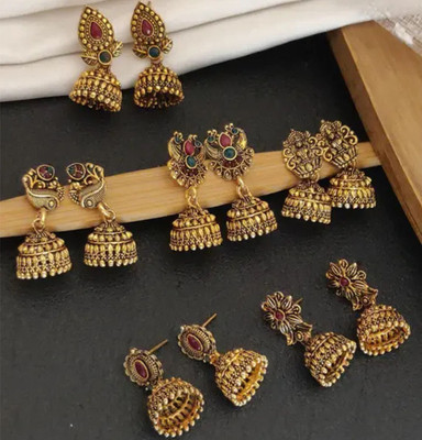 Flaring Crystal Alloy Jhumki Earring, Drops & Danglers