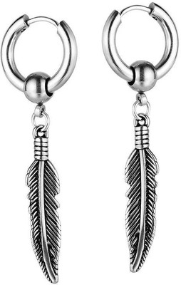 vien Korean Jewelry Kpop Leaf Pendant Dangle Chain Earrings Wings Studs Sliver Metal Drops & Danglers