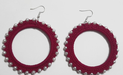 My Little Princess Handmade Crochet Earrings Metal Drops & Danglers