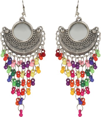 Nirvani Drop jhumka mirror earring for women and girl's German Silver Drops & Danglers, Chandbali Earring