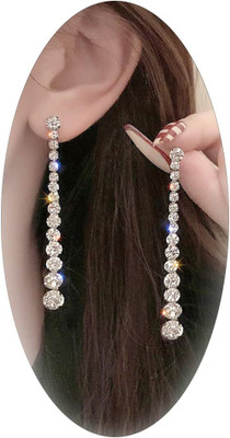 Anamya Collections long snake AD earring Alloy Stud Earring