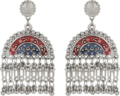 Nirvani Trendy earring for women and girl's German Silver Chandbali Earring, Drops & Danglers