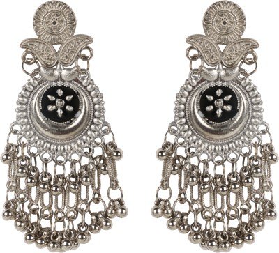 Nirvani Trendy earring for women and girl's German Silver Chandbali Earring, Stud Earring