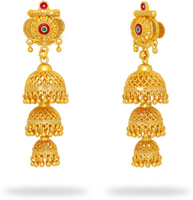 Raj And Deb Traditional Tample Earring Collection For Women Brass Jhumki Earring