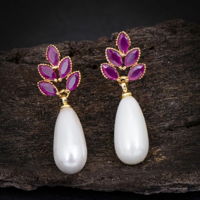 Sukkhi Delightful Gold Plated Drop Earring For Women Pearl Alloy Drops & Danglers