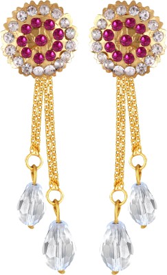 VIGHNAHARTA Vighnaharta Removable Studs 1 pair Stud 2 chain drop earring for women and Girls Beads Alloy Drops & Danglers, Stud Earring