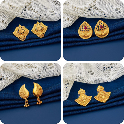 Makezak bestseller Combo of 4 Traditional Brass Earring Set