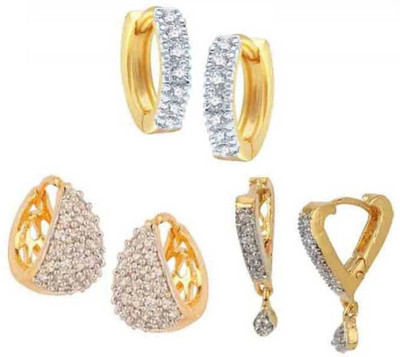 Bhagya Lakshmi Multi-Ad-Combo-9-Earrings Alloy Stud Earring