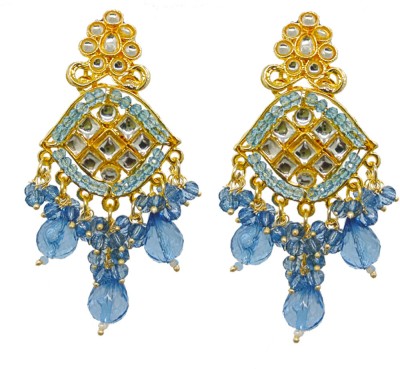 Swarnvibes chandbali earrings for women traditional Pearl Brass Stud Earring