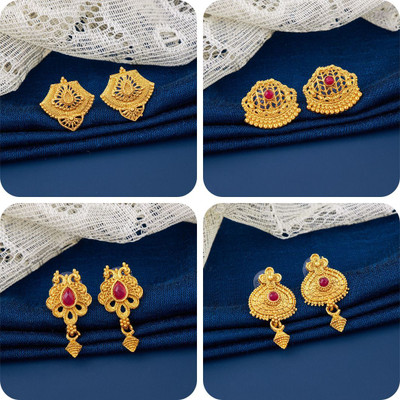 Makezak bestseller Combo of 4 Traditional Brass Earring Set