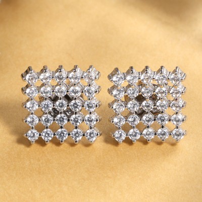 DEESSA 17D0ER00140-SW (f) Cubic Zirconia Sterling Silver Stud Earring