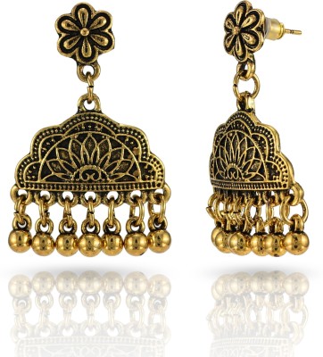 Charms Oxodised Collection Alloy Jhumki Earring