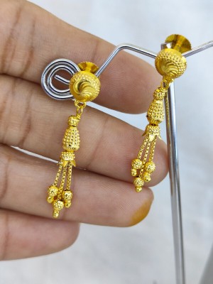 YANA JEWELLRY 1 GRAM GOLD-PLATED DELICATE SUIDHAGA EARRINGS FOR WOMEN/GIRLS. Brass Drops & Danglers