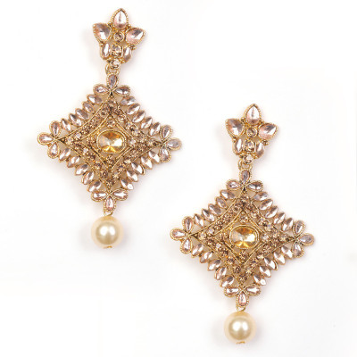 ShopMore Elite & Graceful Gold Plated Handcrafted Earrings for Women/Girl's Alloy Earring Set