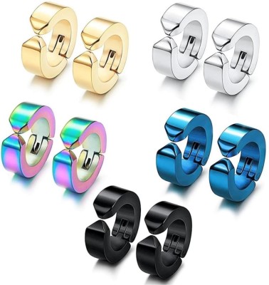 V FASHION JEWELLERY V FASHION JEWELLERY - Stylish trending Magnetic Round press Bali Stainless Steel Cuff Earring