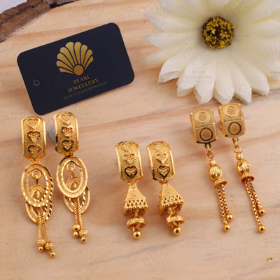 pearl jewelllry Brass Earring Set