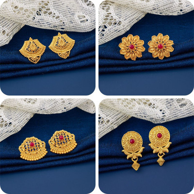 Makezak bestseller Combo of 4 Traditional Brass Earring Set