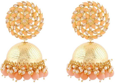 VIGHNAHARTA Vighnaharta Glittering Jhumki Earring for Women and Girls [VFJ2805ERG] Beads Brass Jhumki Earring