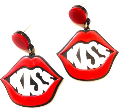 Evince MODE Acrylic red kiss and lips earrings . Valentine , Christmas , Birthday gift. Acrylic Drops & Danglers
